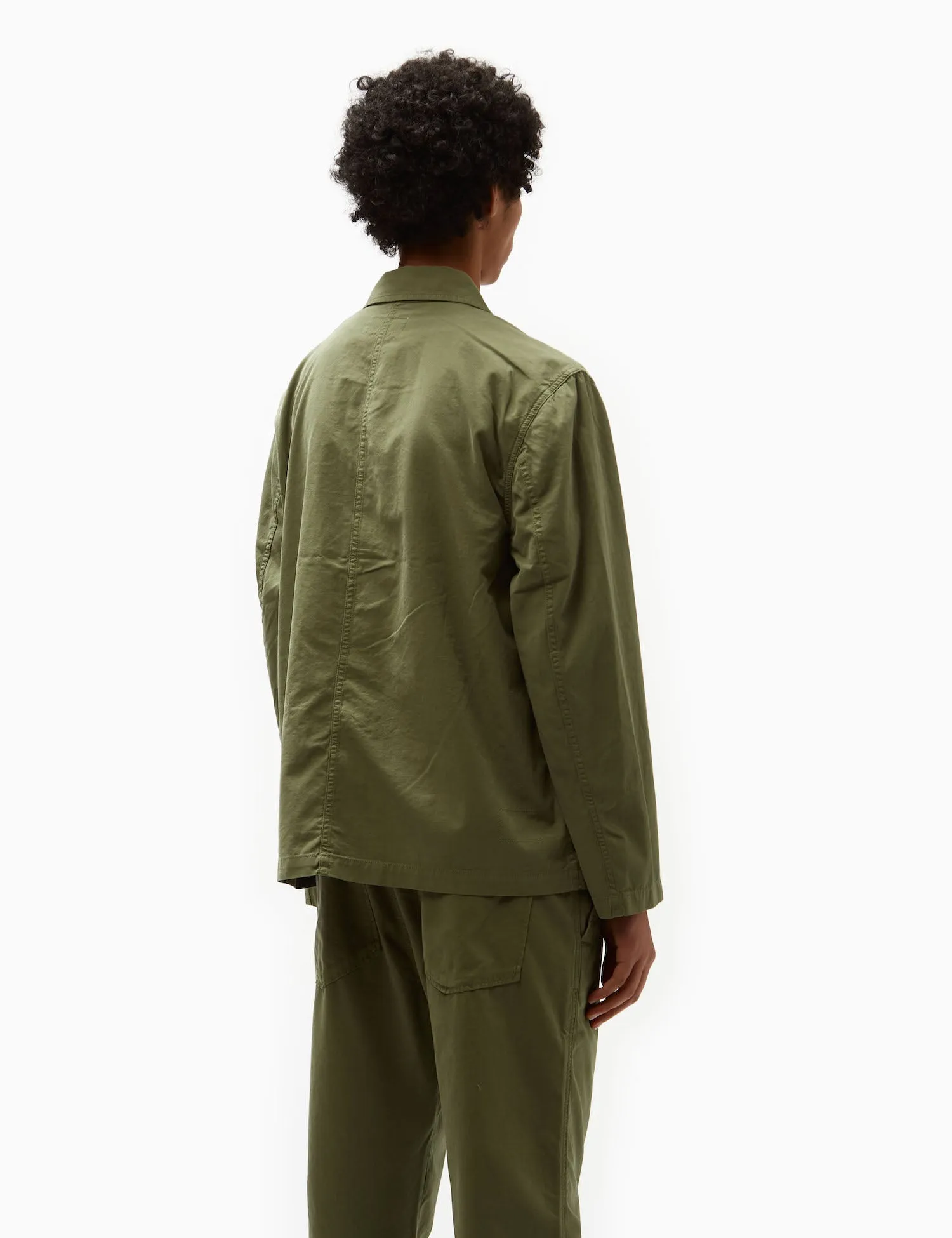 Universal Works Utility Jacket (Summer Canvas) - Birch Green sold by Article London product image thumbnail 4