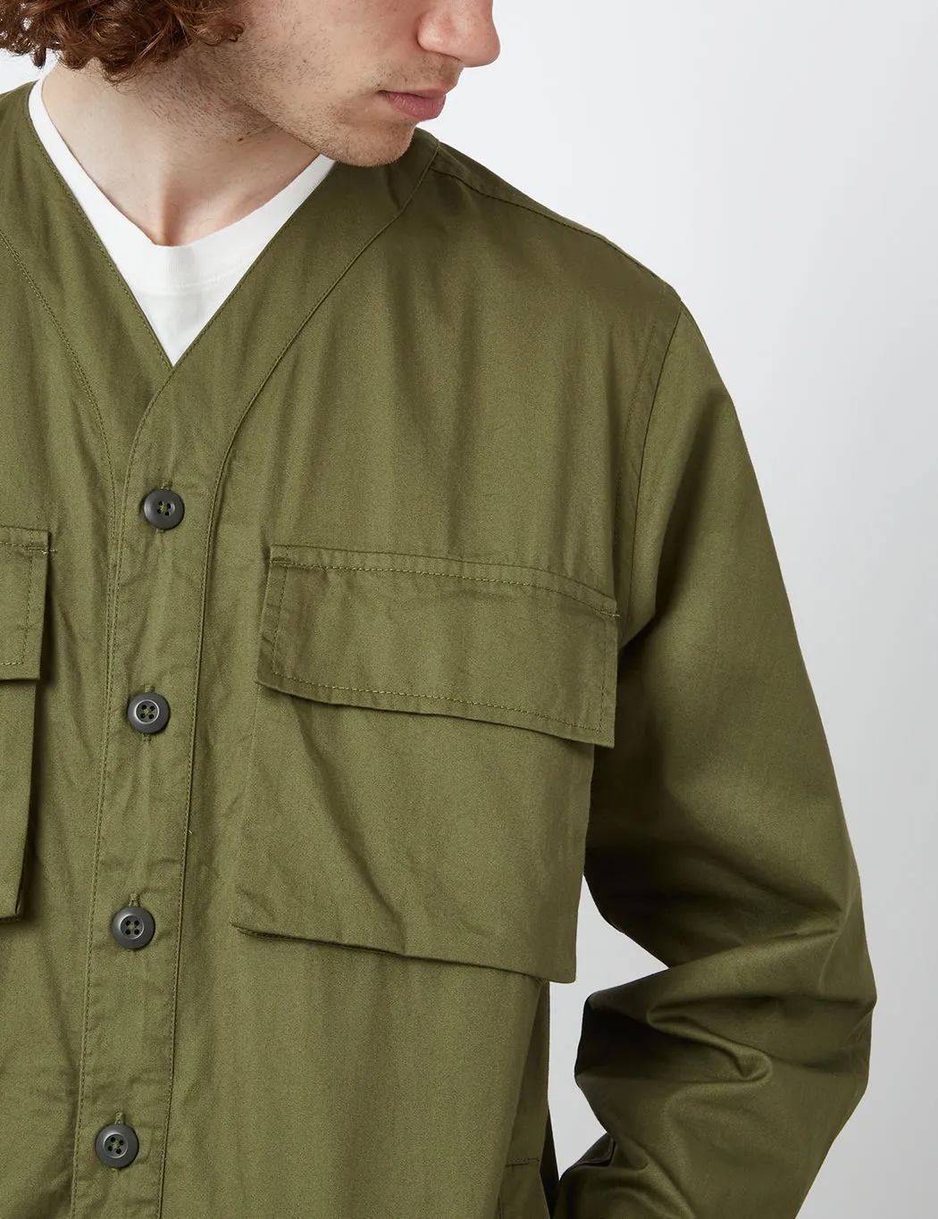 Universal Works Parachute Shirt (Relaxed) - Olive Green sold by Article London product image thumbnail 2