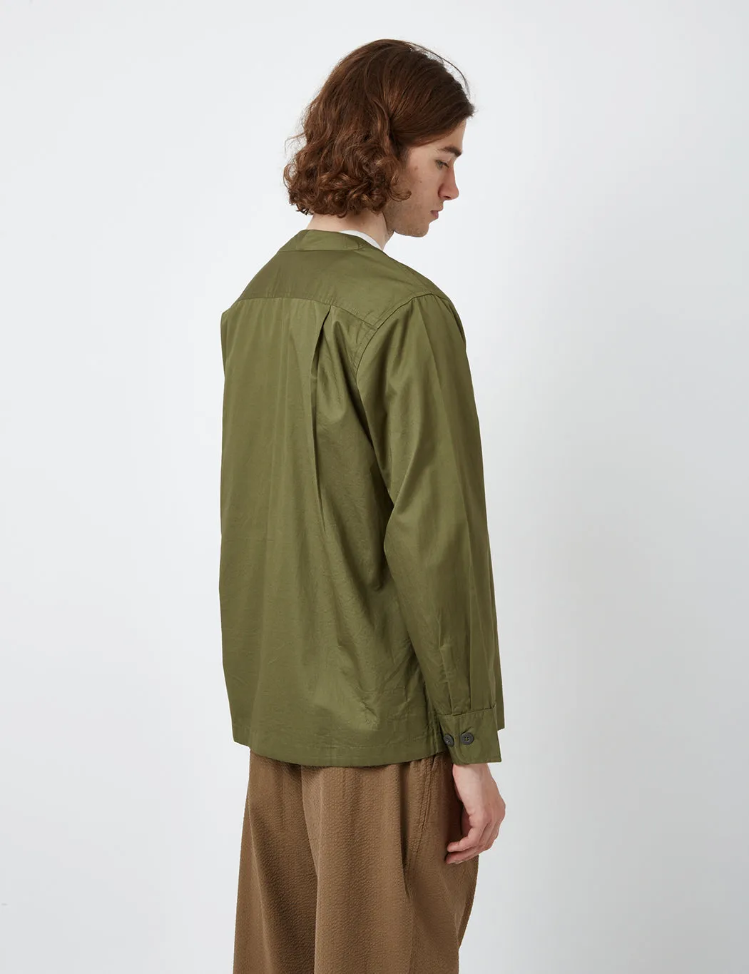 Universal Works Parachute Shirt (Relaxed) - Olive Green sold by Article London product image thumbnail 3