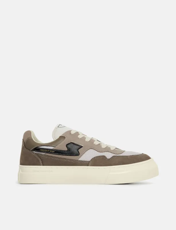 Stepney Workers Club Pearl S-Strike Trainers (Suede Mix) - Smoke Grey sold by Article London