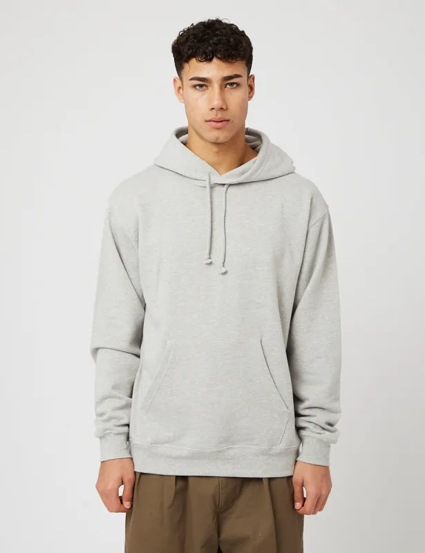 Beams Plus Hooded Sweatshirt - Heather Grey sold by Article London