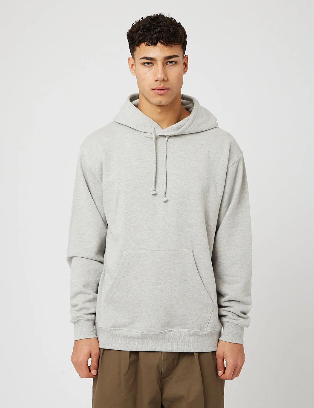 Beams Plus Hooded Sweatshirt - Heather Grey sold by Article London