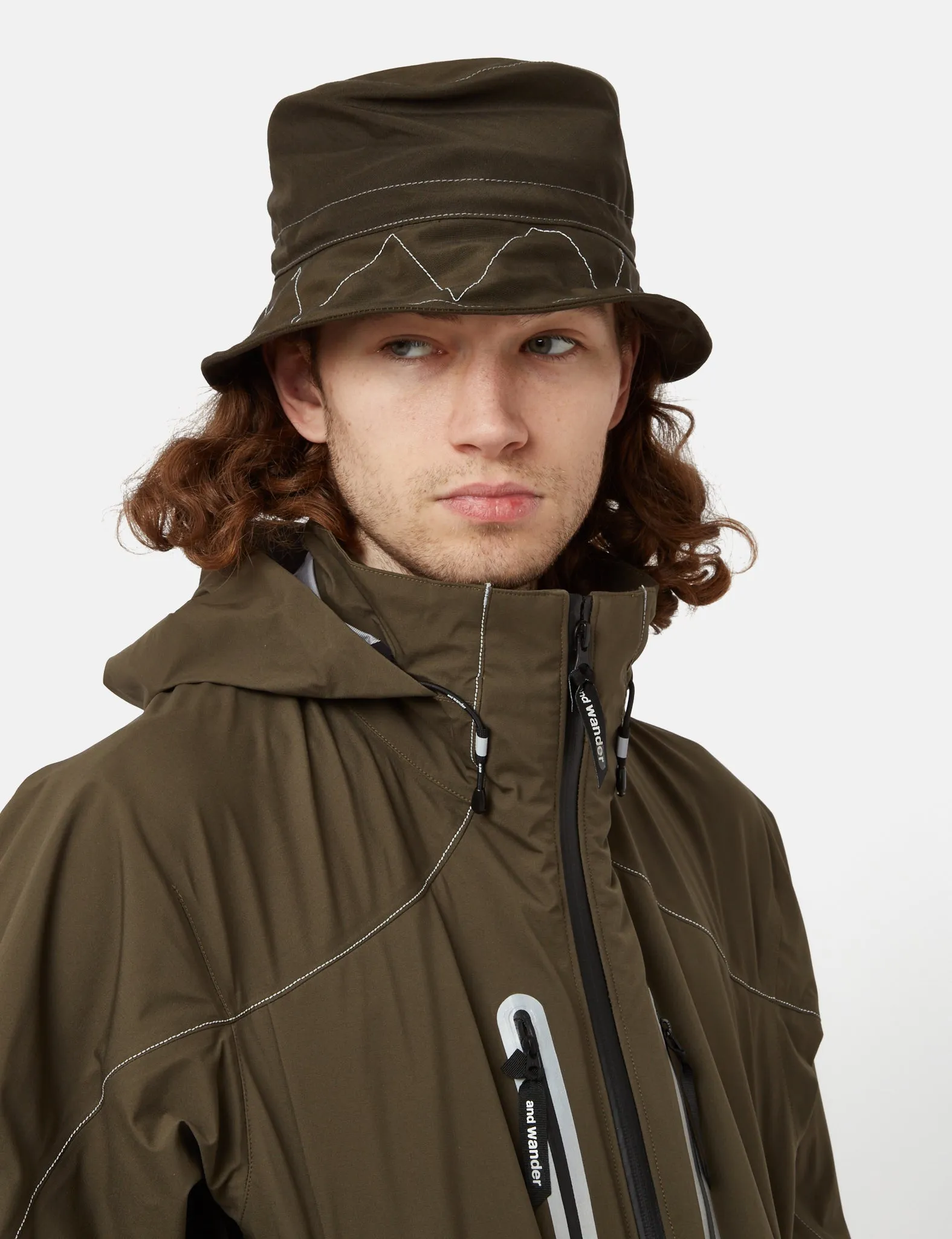And Wander Pertex Shield Rain Jacket - Khaki Brown sold by Article London product image thumbnail 2