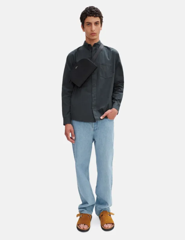 A.P.C. Edouard Shirt (Cotton) - Anthracite Grey sold by Article London
