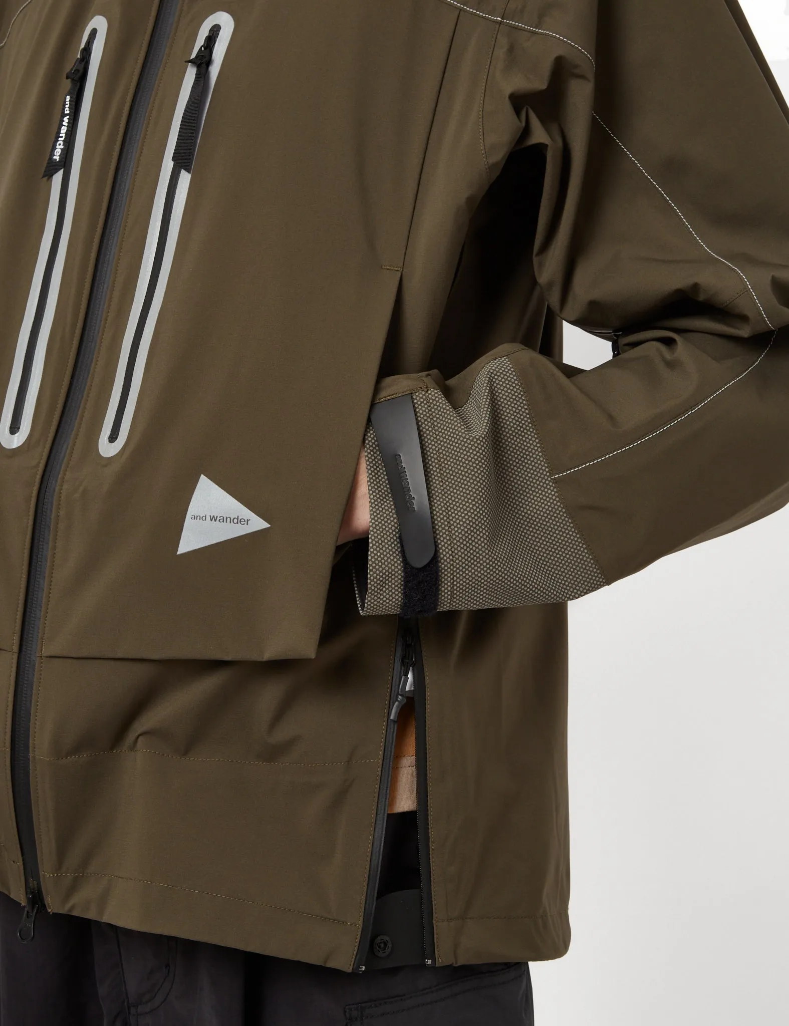 And Wander Pertex Shield Rain Jacket - Khaki Brown sold by Article London product image thumbnail 5
