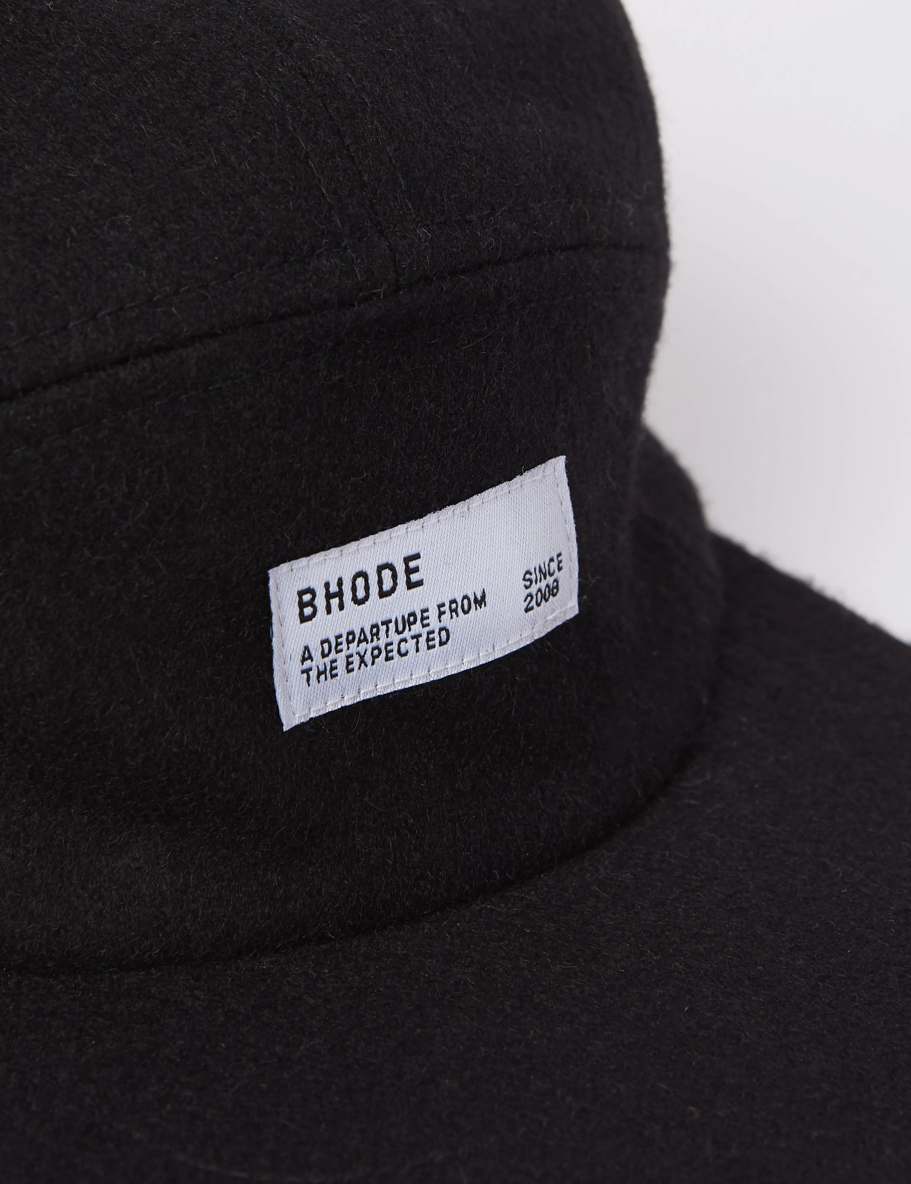 Bhode 5-Panel Cap (Wool) - Black sold by Article London product image thumbnail 3