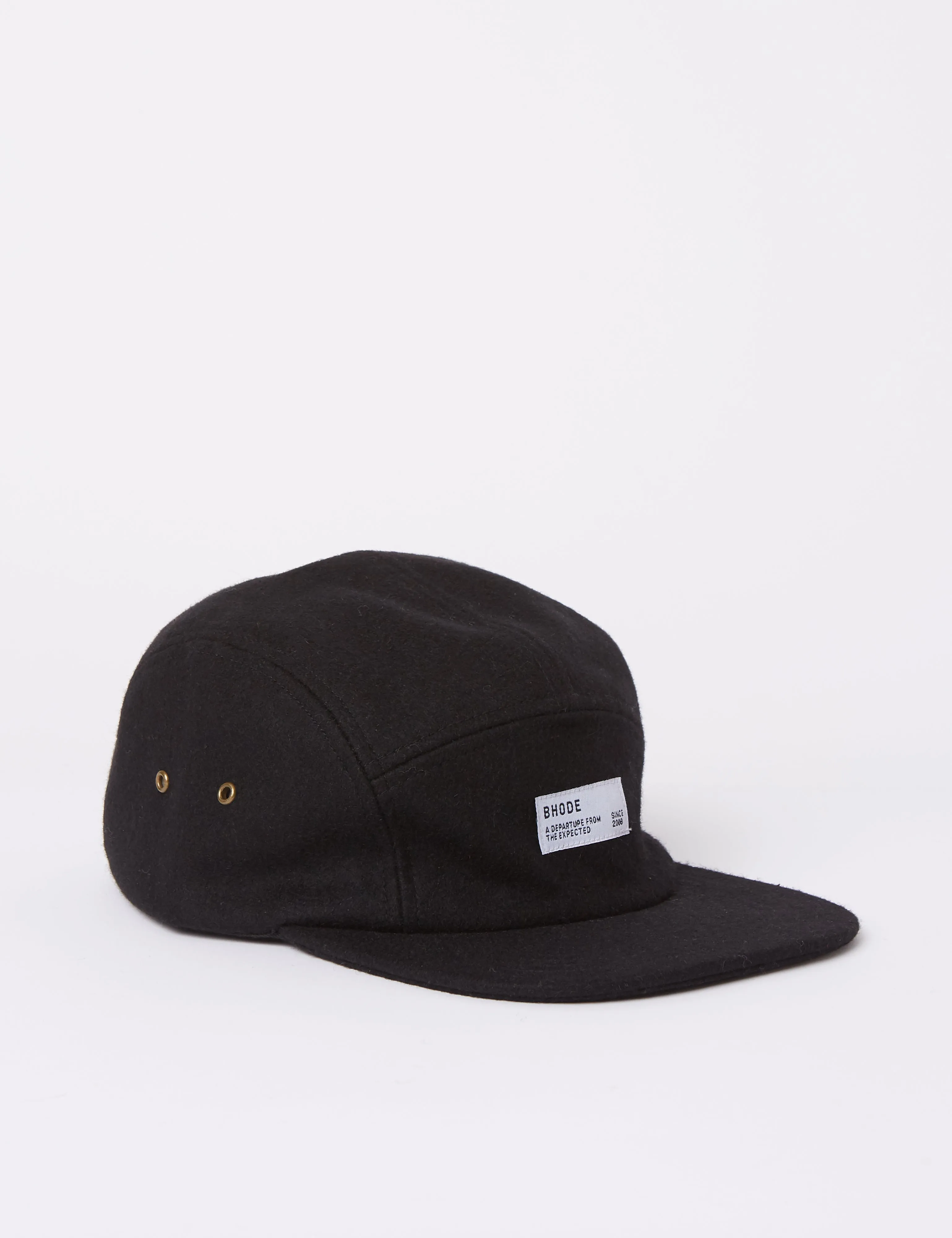 Bhode 5-Panel Cap (Wool) - Black sold by Article London