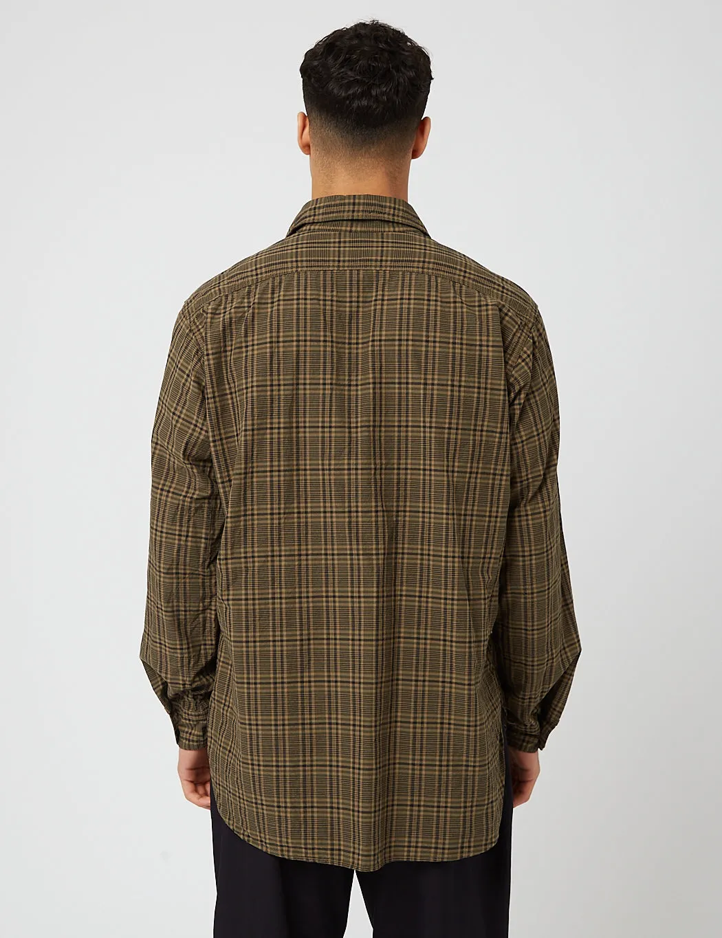 Engineered Garments Work Shirt (Cotton Madras) - Olive Green sold by Article London product image thumbnail 3