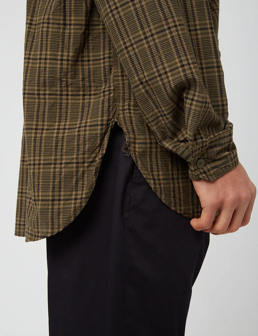 Engineered Garments Work Shirt (Cotton Madras) - Olive Green sold by Article London product image thumbnail 2
