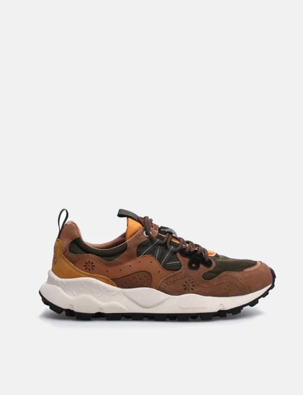 Flower Mountain Yamano 3 Trainers (Suede/Nylon) - Brown/Military sold by Article London
