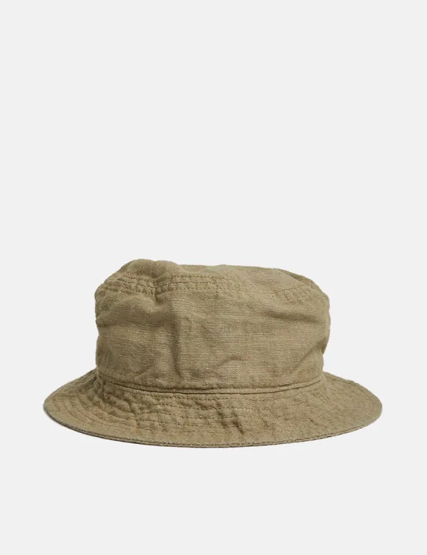 Nigel Cabourn Bucket Hat (Cotton/Linen) - Stone sold by Article London