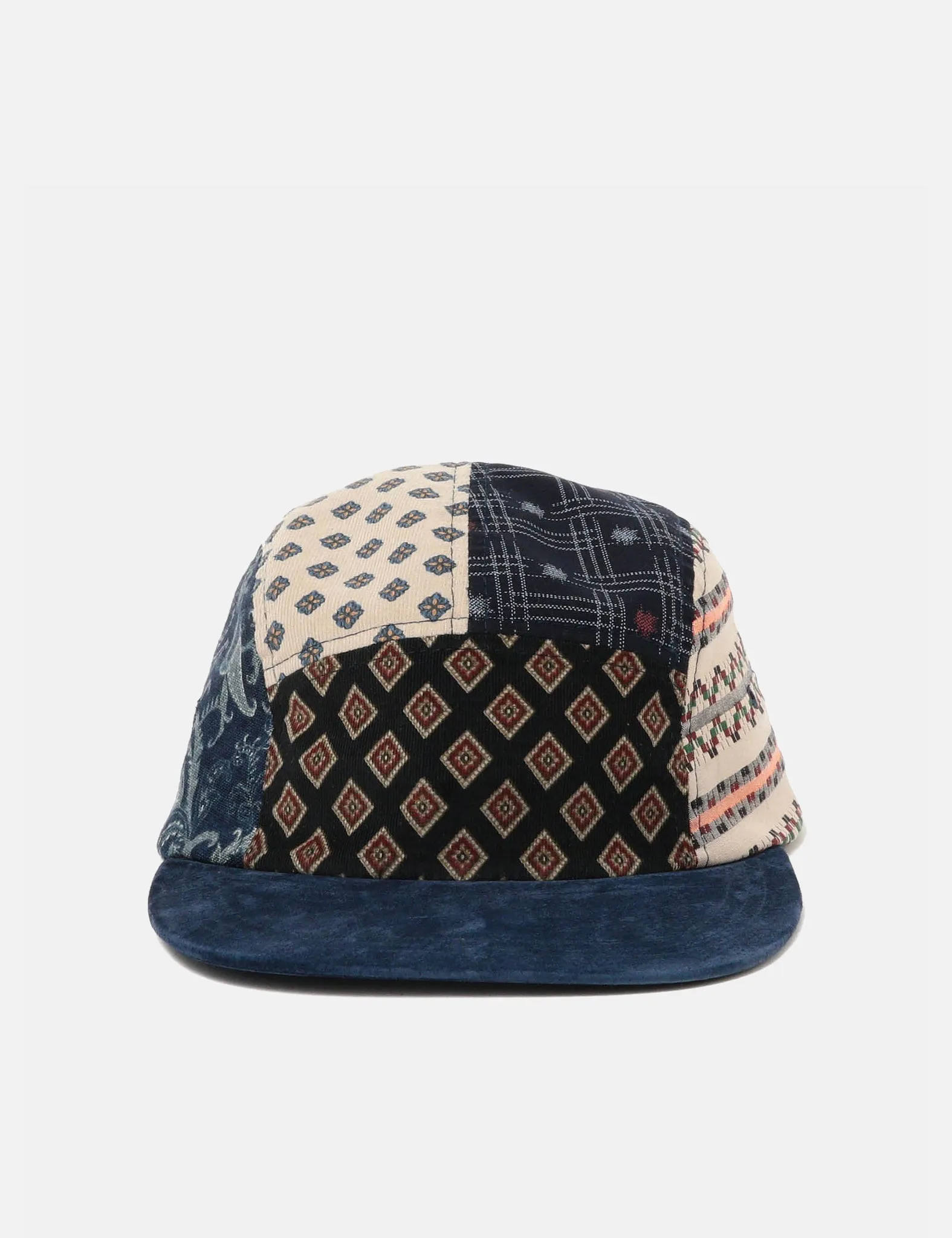 Beams Plus 5 Panel Cap - Multi Navy Blue sold by Article London product image thumbnail 4