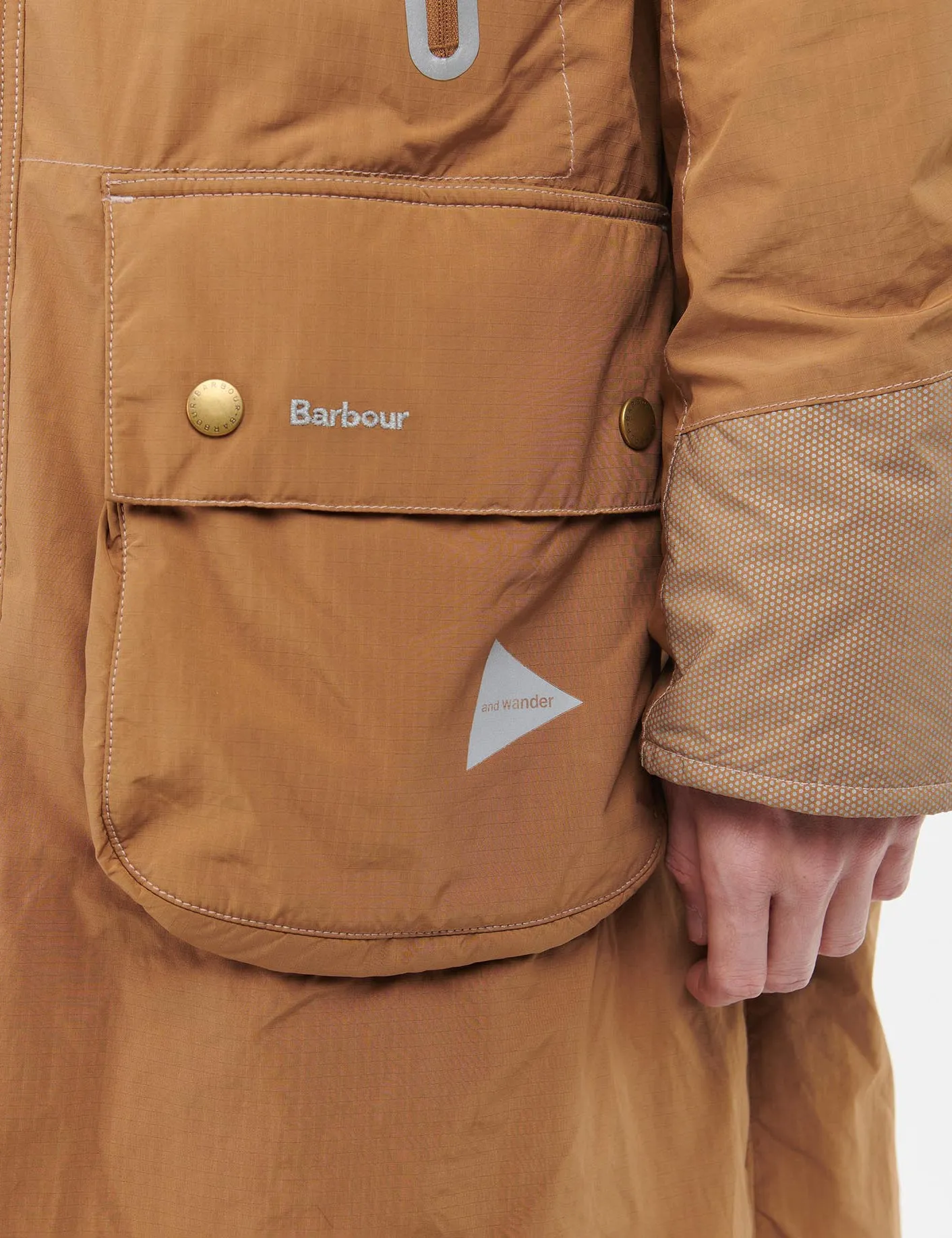 Barbour x And Wander Insu Jacket - Beige sold by Article London product image thumbnail 3