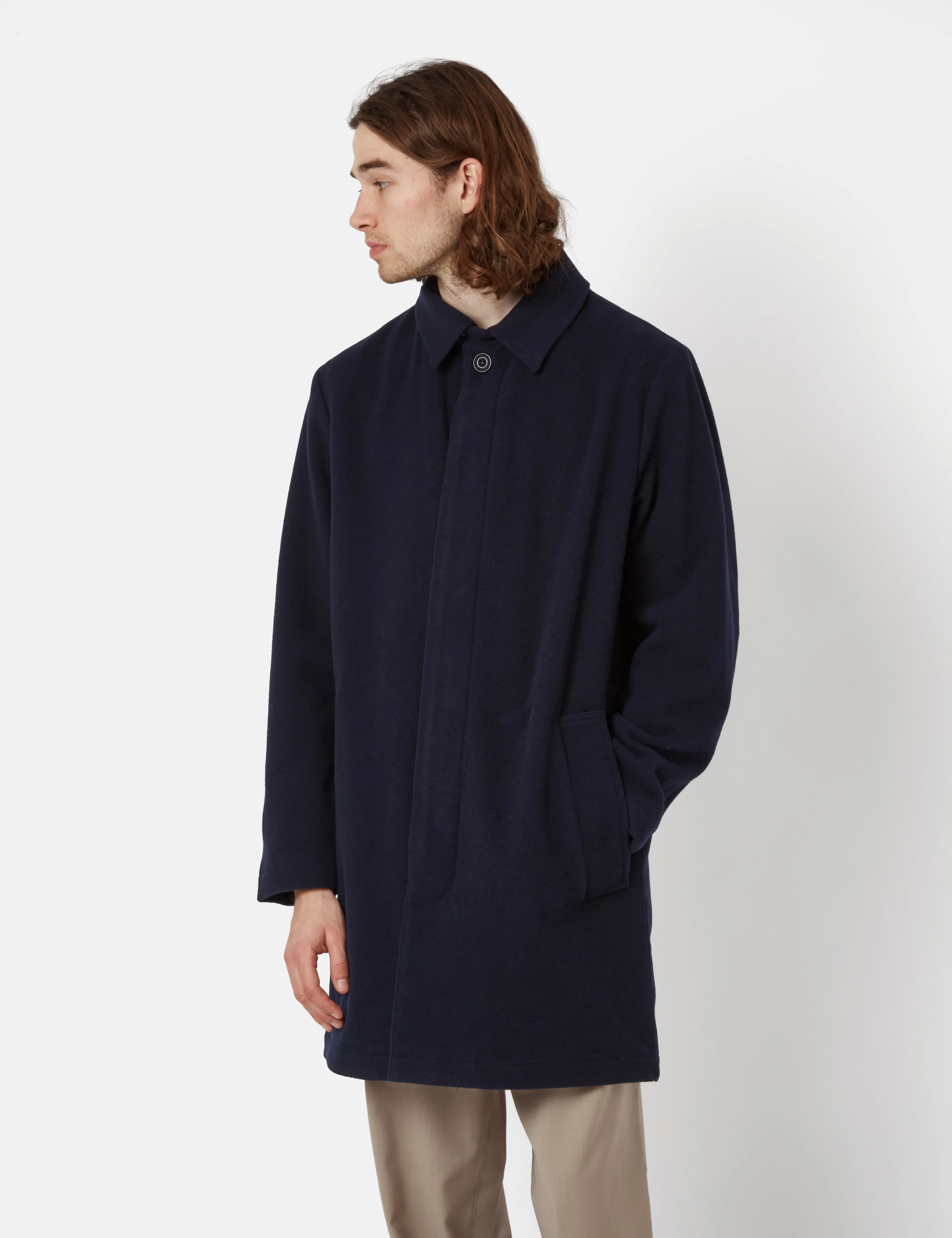 Bhode Wool Mac - Navy Blue sold by Article London product image thumbnail 3