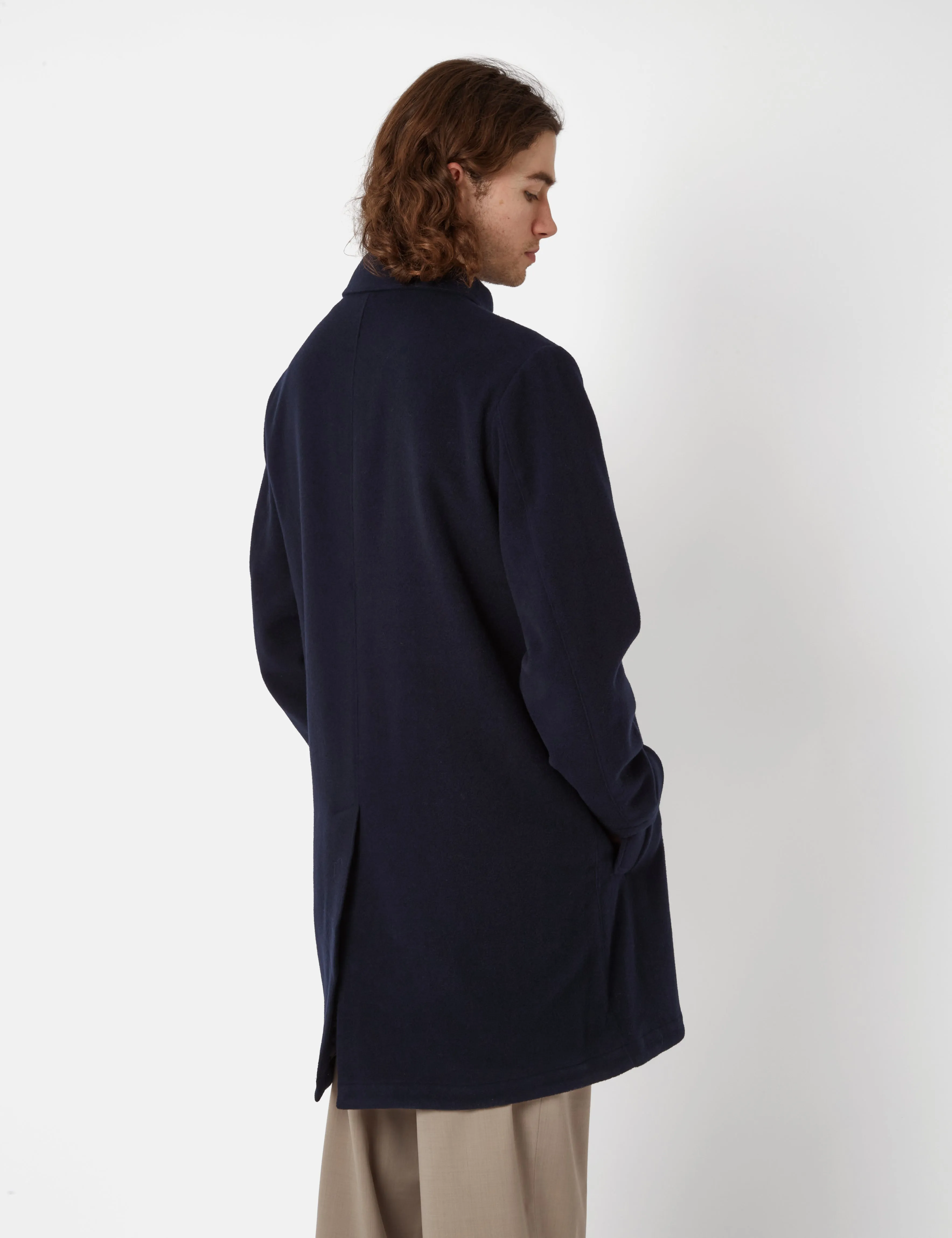Bhode Wool Mac - Navy Blue sold by Article London product image thumbnail 4