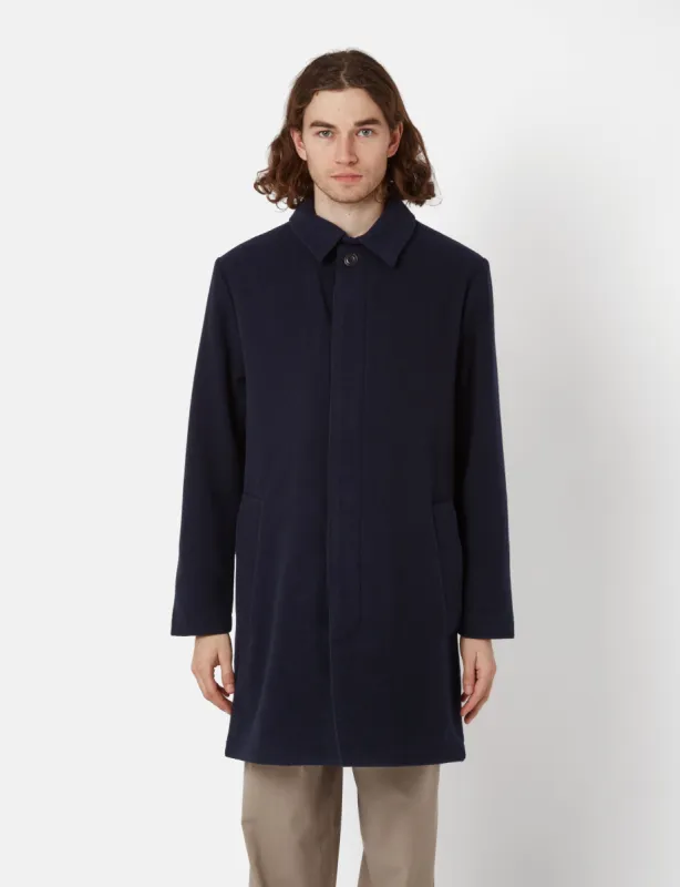 Bhode Wool Mac - Navy Blue sold by Article London