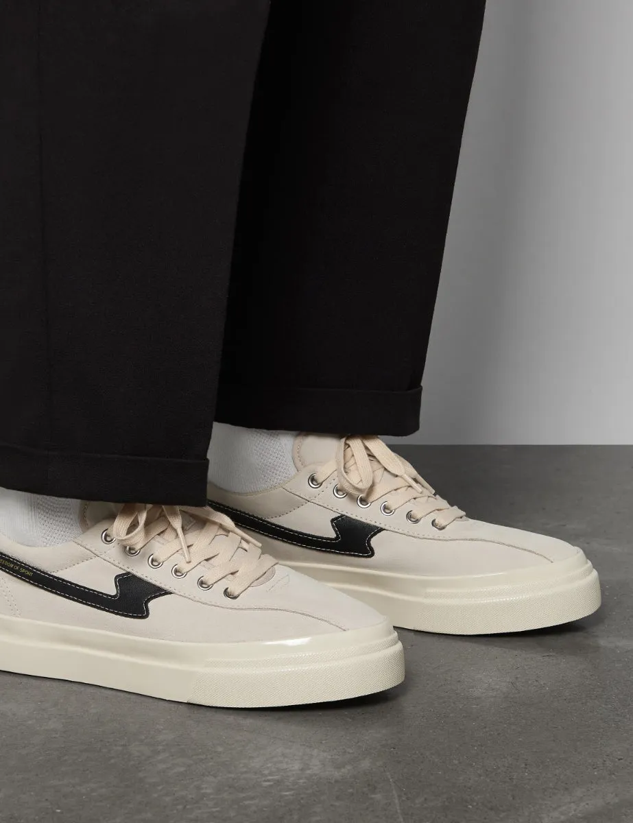 Stepney Workers Club Dellow S-Strike Trainers (Suede) - Ecru/Black sold by Article London product image thumbnail 5