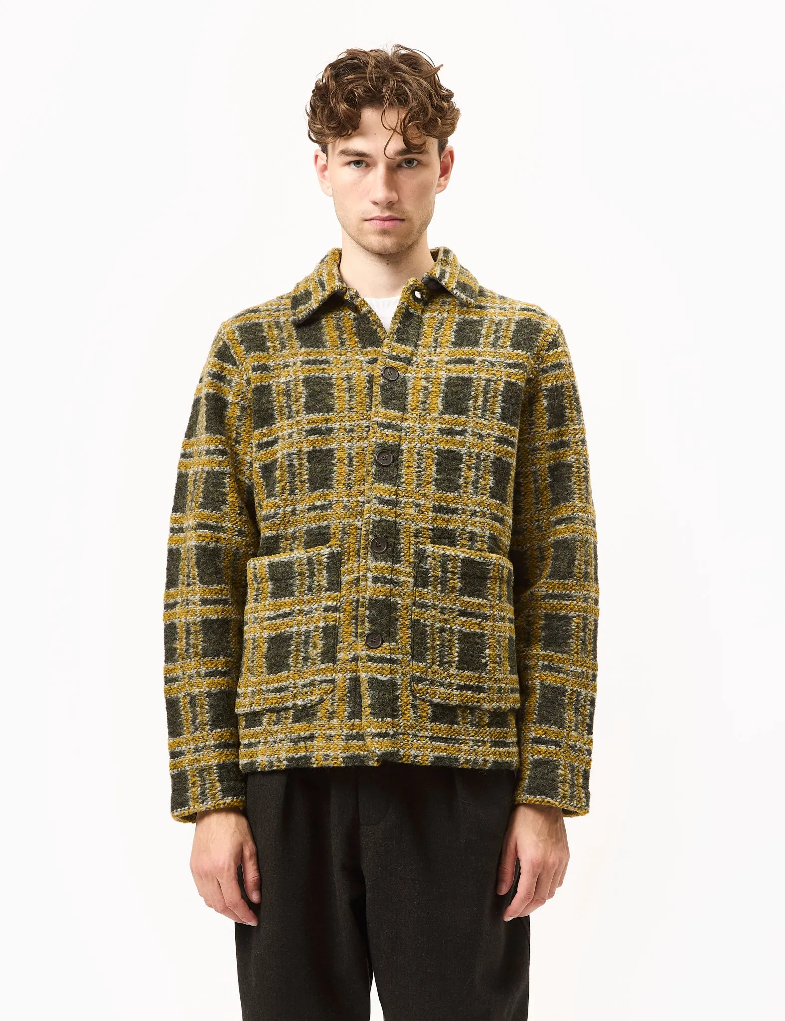 Universal Works Field Jacket (Jacquard Fleece) - Grey sold by Article London