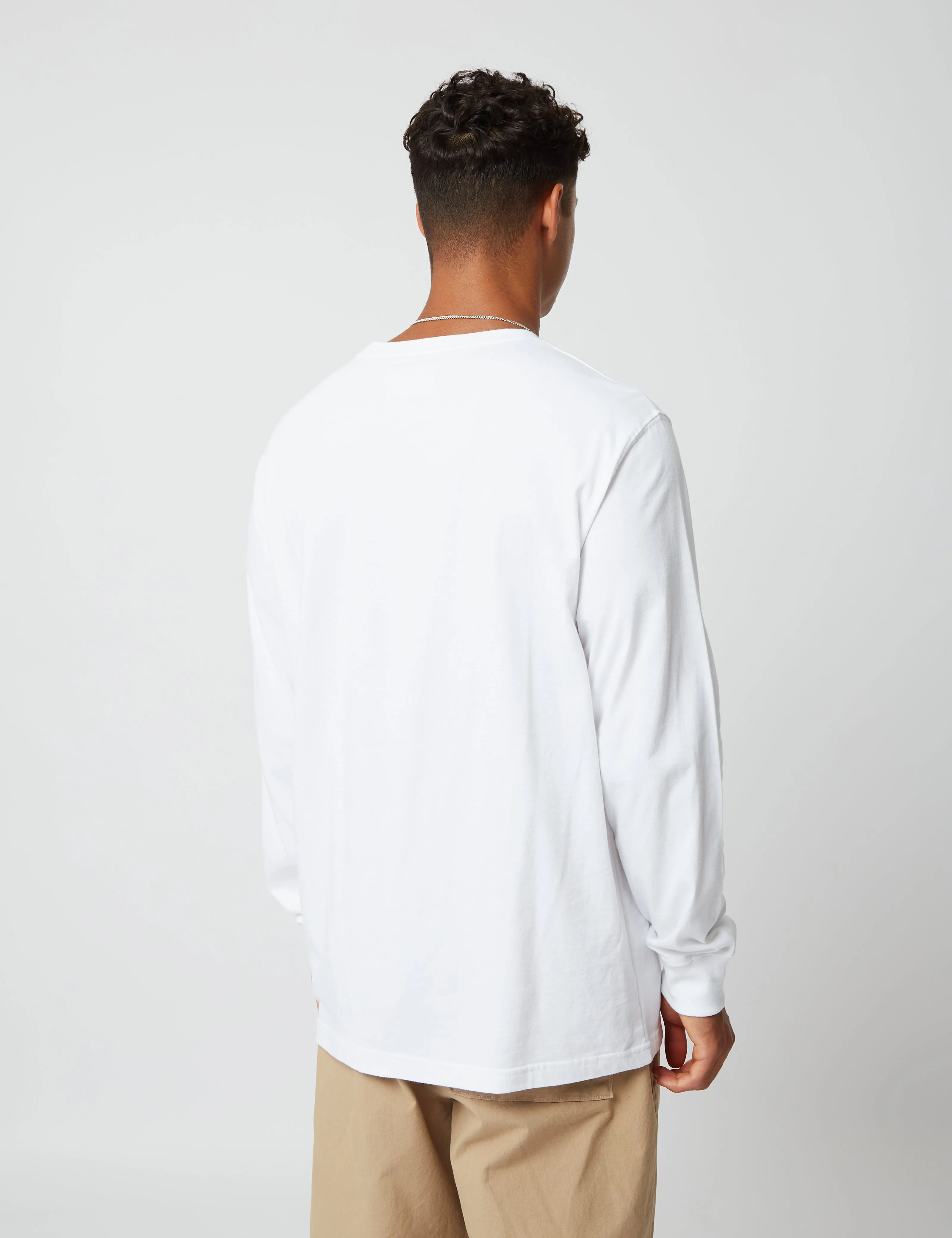 Bhode Long Sleeve T-Shirt (Organic/Canada Origin, 9oz) - White sold by Article London product image thumbnail 3