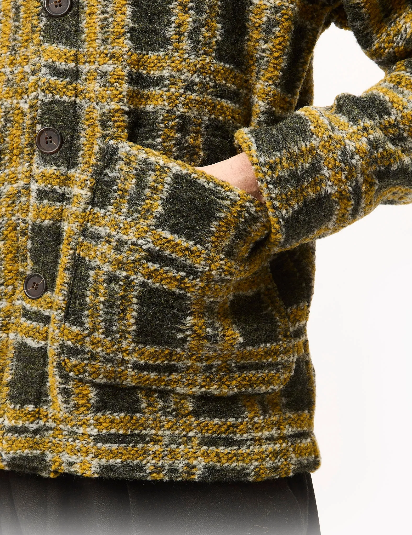 Universal Works Field Jacket (Jacquard Fleece) - Grey sold by Article London product image thumbnail 4