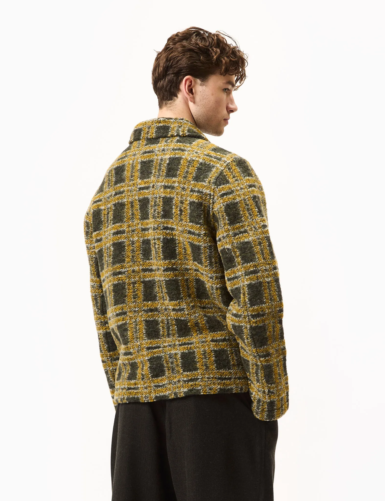 Universal Works Field Jacket (Jacquard Fleece) - Grey sold by Article London product image thumbnail 3
