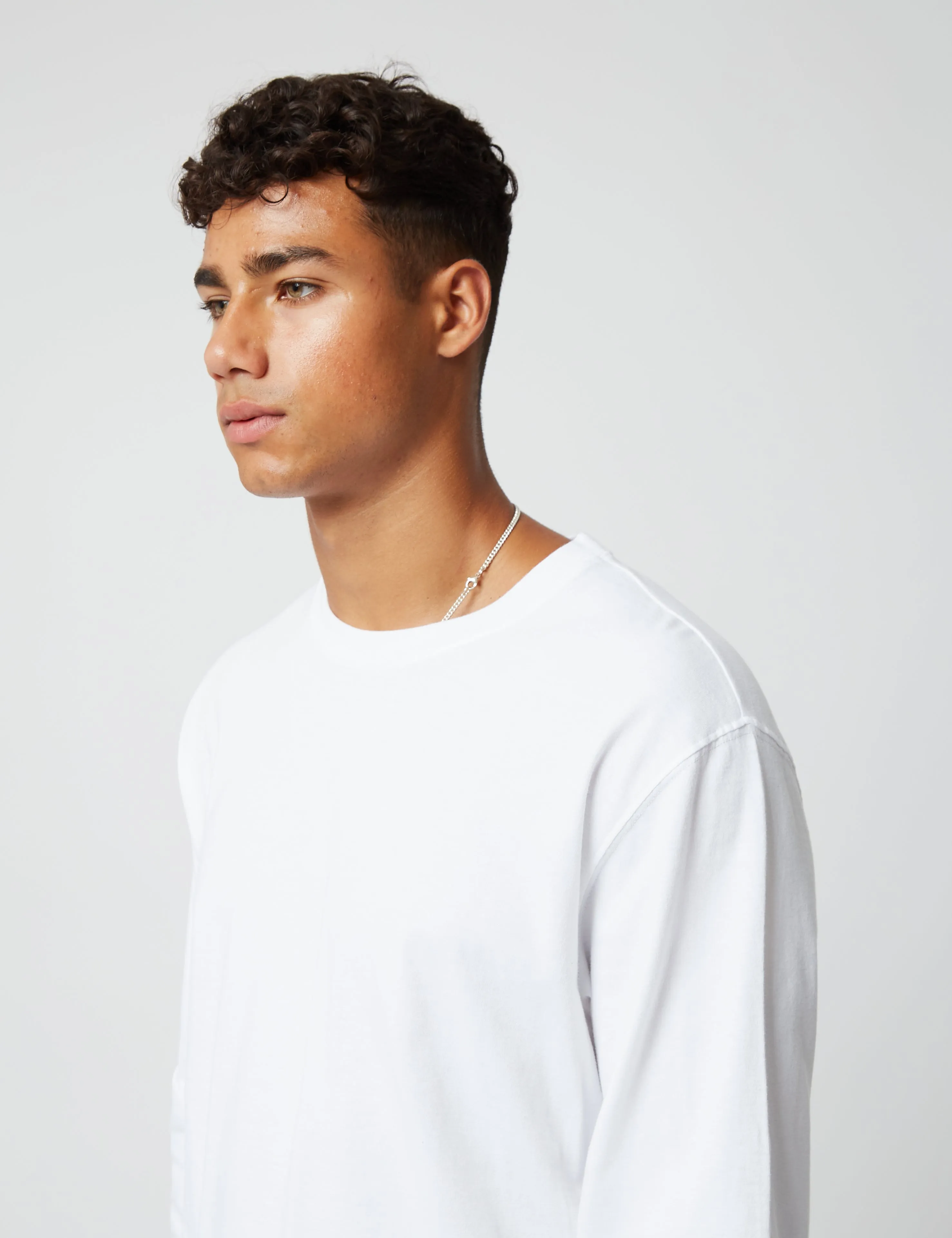 Bhode Long Sleeve T-Shirt (Organic/Canada Origin, 9oz) - White sold by Article London product image thumbnail 2