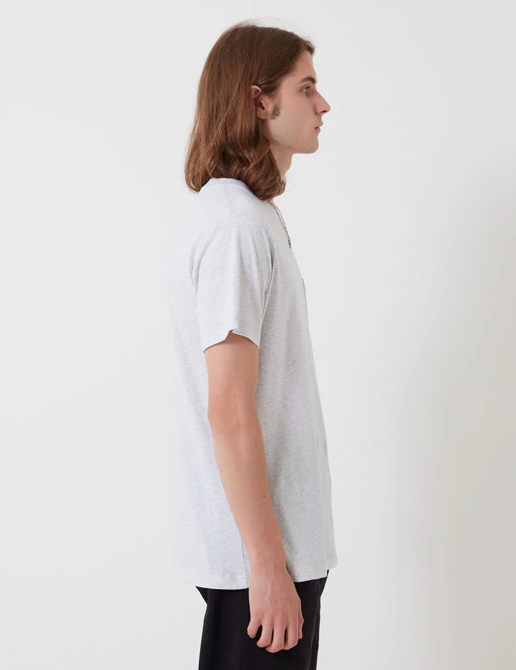 Bhode Besuto T-Shirt - Black (Organic Cotton) - Grey Marl sold by Article London product image thumbnail 5