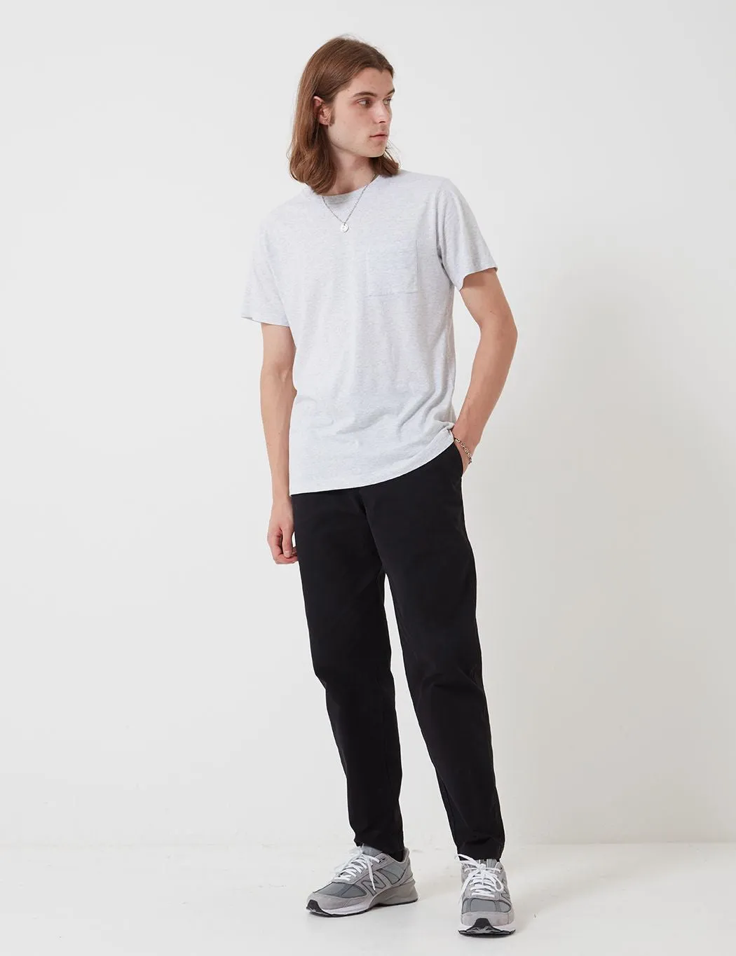 Bhode Besuto T-Shirt - Black (Organic Cotton) - Grey Marl sold by Article London product image thumbnail 3