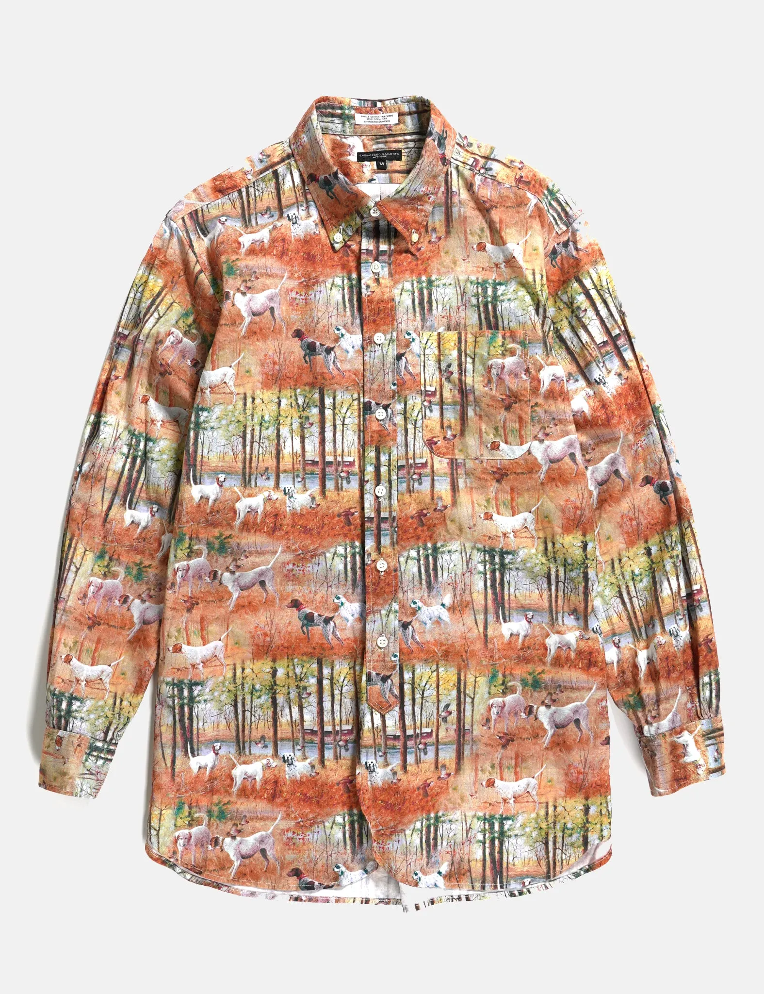 Engineered Garments 19 Century BD Shirt (Dog Print) - Tan Brown sold by Article London product image thumbnail 5