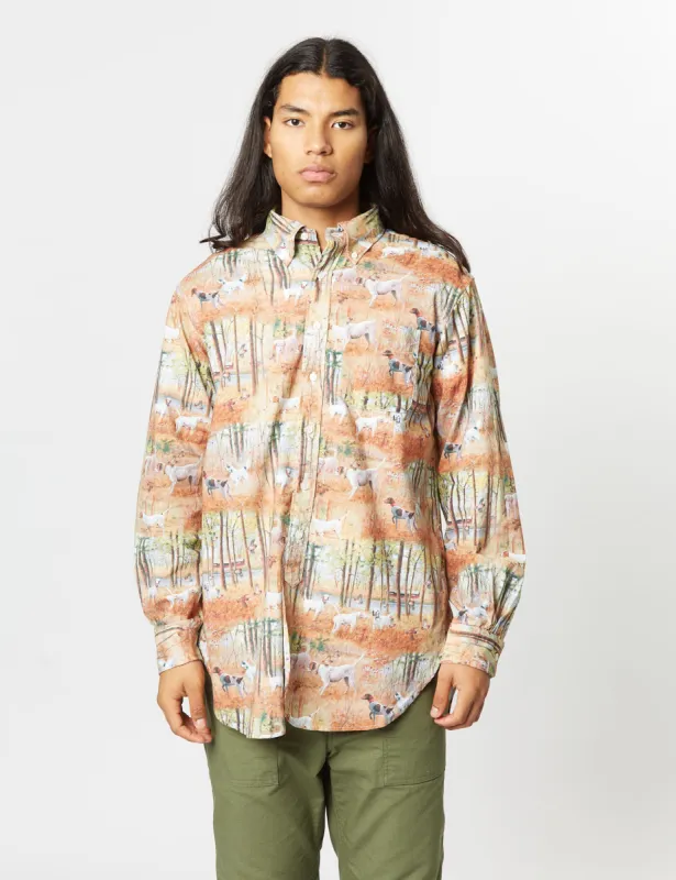 Engineered Garments 19 Century BD Shirt (Dog Print) - Tan Brown made by Engineered Garments