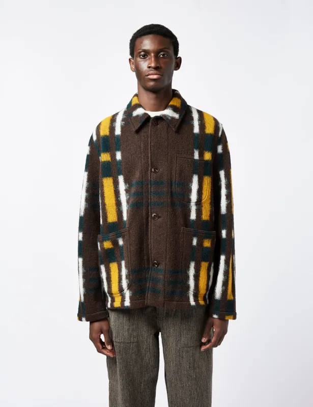 YMC Labour Chore Jacket - Brown Multi sold by Article London