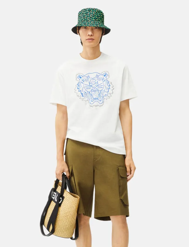 Kenzo Tiger Seasonal Relaxed T-Shirt - White sold by Article London