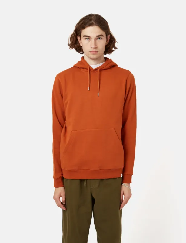 Norse Projects Vagn Classic Hooded Sweatshirt - Burnt Orange sold by Article London