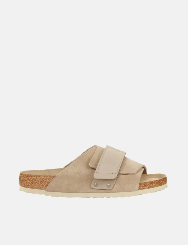Birkenstock Kyoto Nubuck (Regular, Soft Footbed) - Gray Taupe sold by Article London