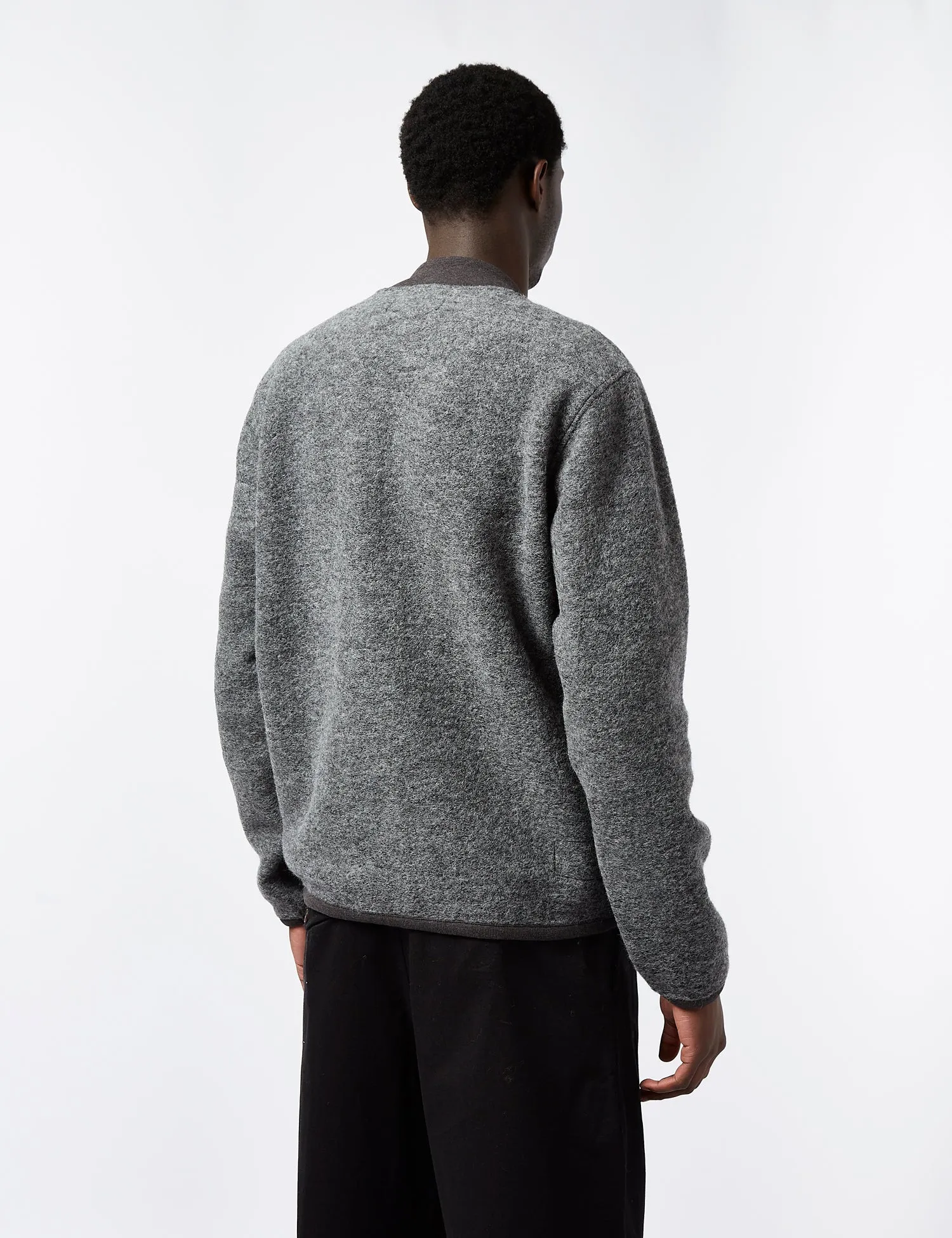 Universal Works Zip Bomber (Wool) - Grey Marl sold by Article London product image thumbnail 3