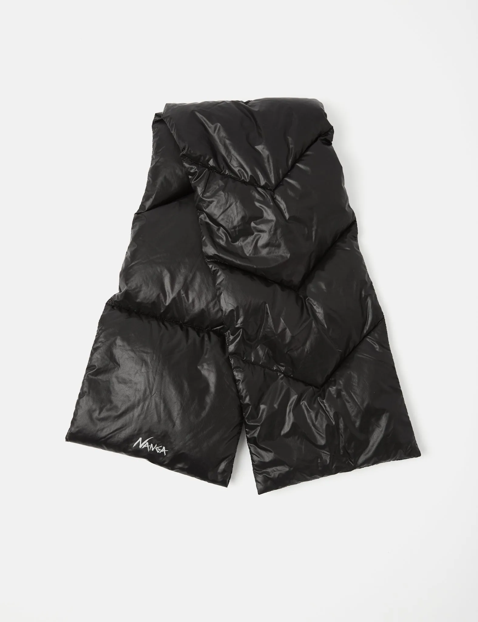 Nanga Portable Light Down Muffler Scarf - Black sold by Article London product image thumbnail 3