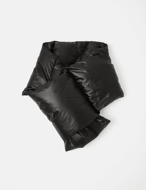 Nanga Portable Light Down Muffler Scarf - Black sold by Article London