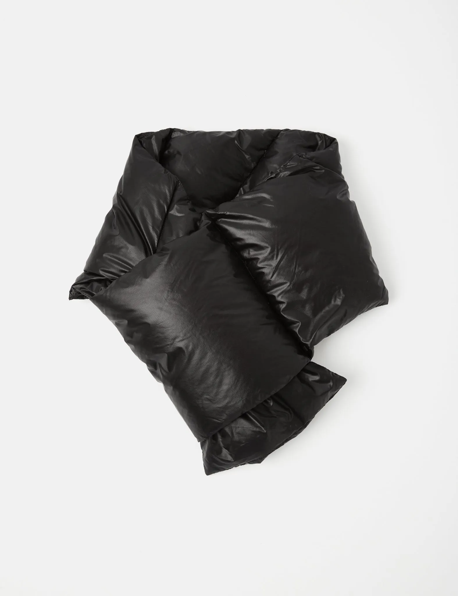 Nanga Portable Light Down Muffler Scarf - Black sold by Article London