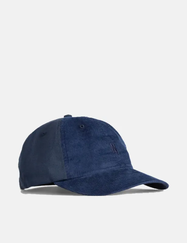Norse Projects Cord Twill Sports Cap - Navy Blue made by Norse Projects