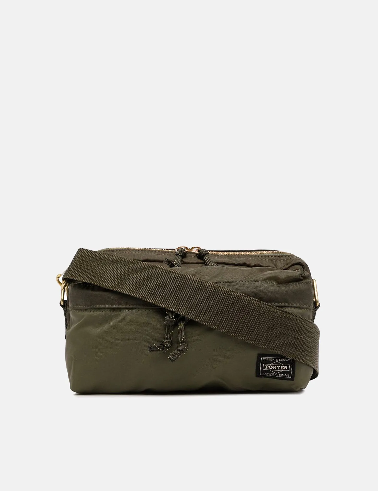 Porter Yoshida & Co Force 2-Way Waist Bag - Olive Green Drab sold by Article London product image thumbnail 4