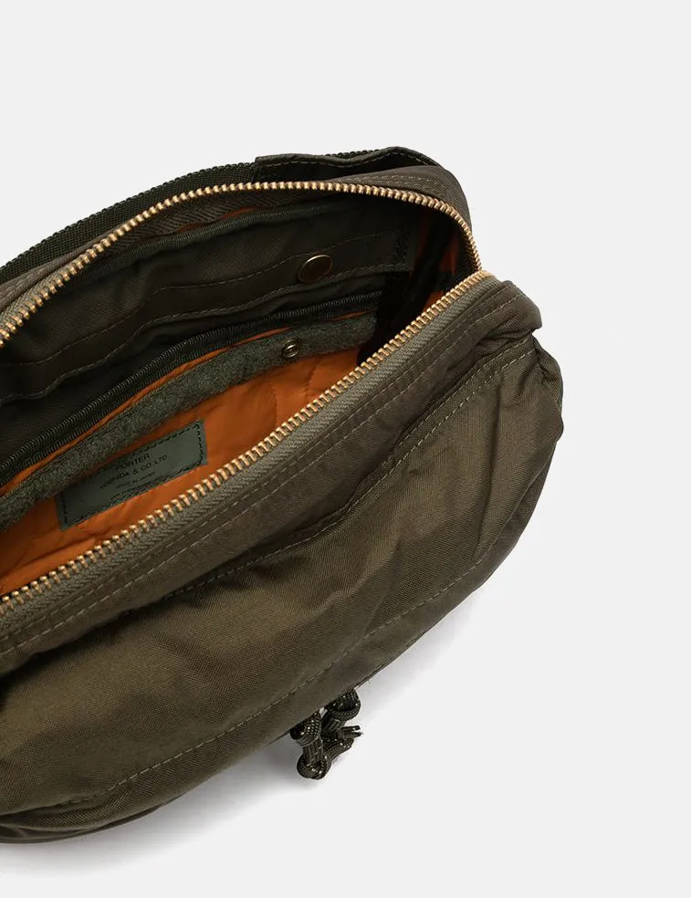 Porter Yoshida & Co Force 2-Way Waist Bag - Olive Green Drab sold by Article London product image thumbnail 2