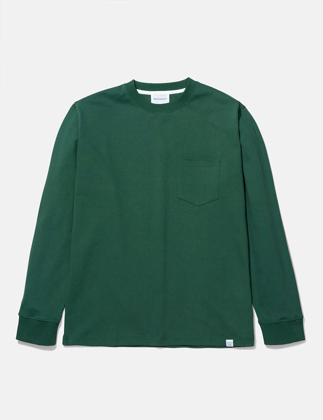 Norse Projects Johannes Pocket Long Sleeve T-Shirt - Dartmouth Green sold by Article London