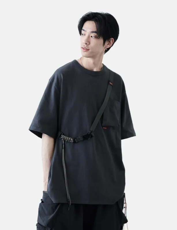 GOOPiMADE “TYPE-X” 3D Pocket T-Shirt -Dark Grey sold by Article London