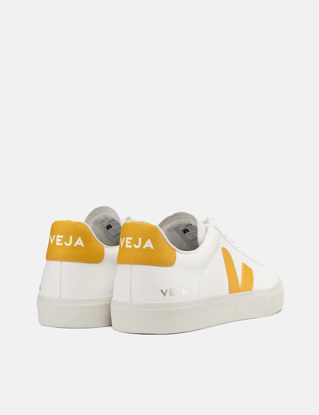Women's Veja Campo Trainers (Chromefree Leather) - Extra White/Ouro sold by Article London product image thumbnail 3