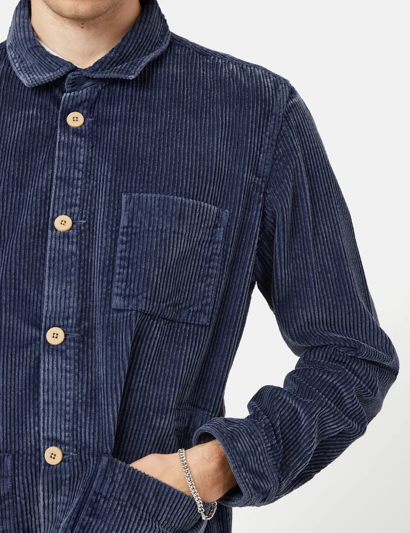 Folk Assembly Jacket (Heavy Cord) - Washed Ink Blue sold by Article London product image thumbnail 2