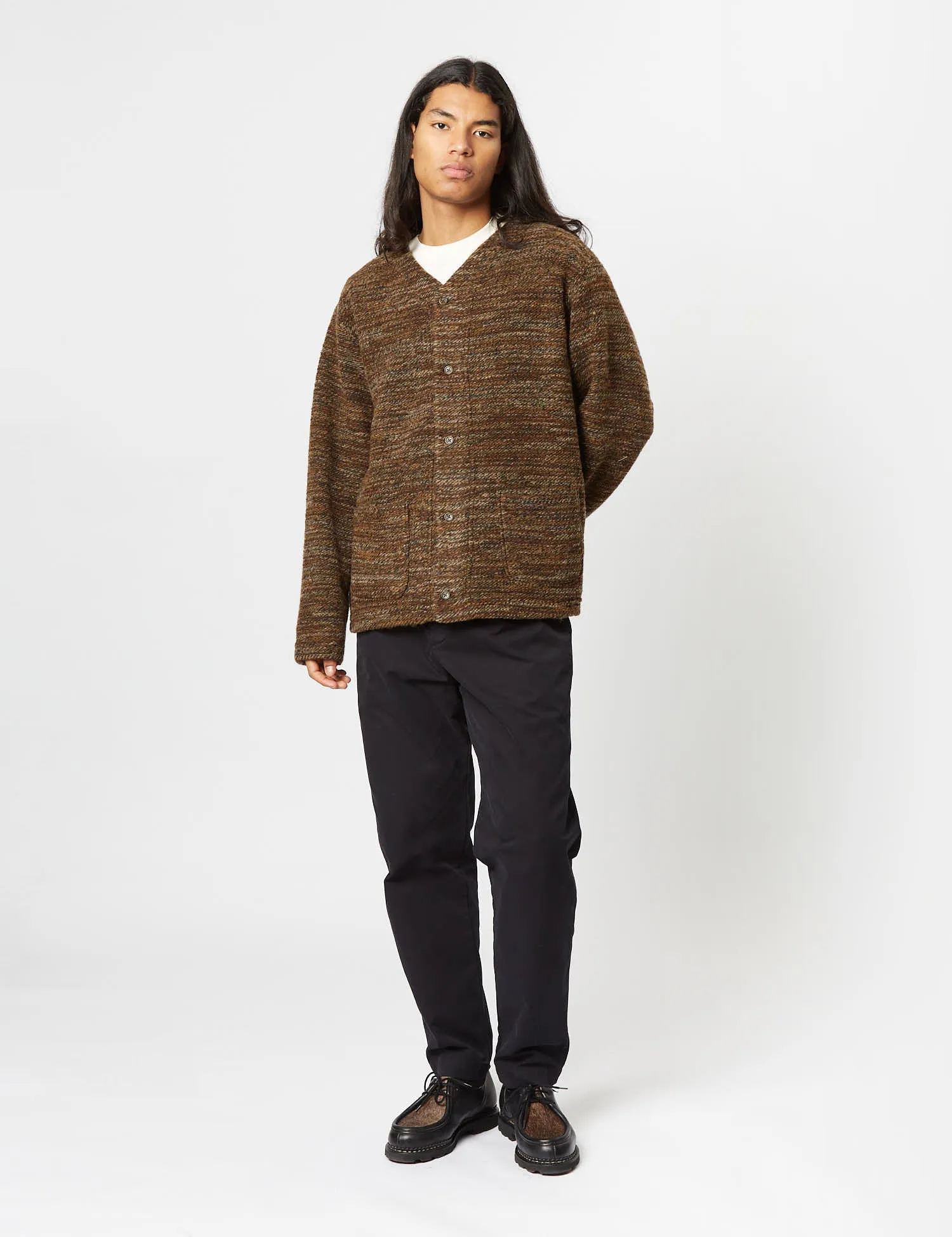 Engineered Garments Knit Cardigan (Wool) - Brown sold by Article London product image thumbnail 3