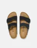 Birkenstock Arizona Suede Sandals (Regular) - Black sold by Article London