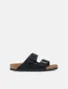 Birkenstock Arizona Suede Sandals (Regular) - Black sold by Article London