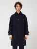 Arpenteur Utile Melton Wool Coat - Navy Blue sold by Article London
