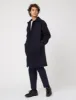 Arpenteur Utile Melton Wool Coat - Navy Blue sold by Article London